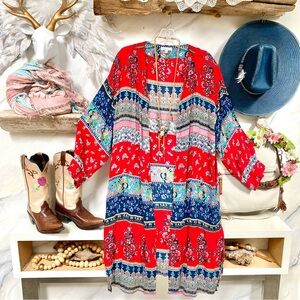 Anthropologie Patrons of Peace boho gypsy duster w resort vacay beach vibe